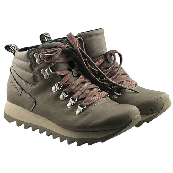 Merrell Women's 8 Alpine Hiking Boots Falcon Dark Gray Vegan Leather J003774 - Picture 1 of 8